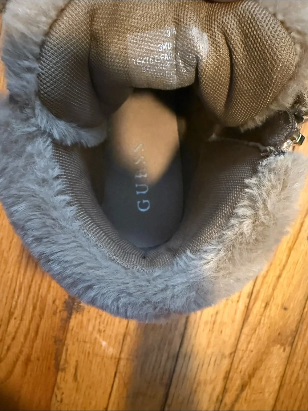 GUESS Brown Faux-Fur Cuff Winter Boots